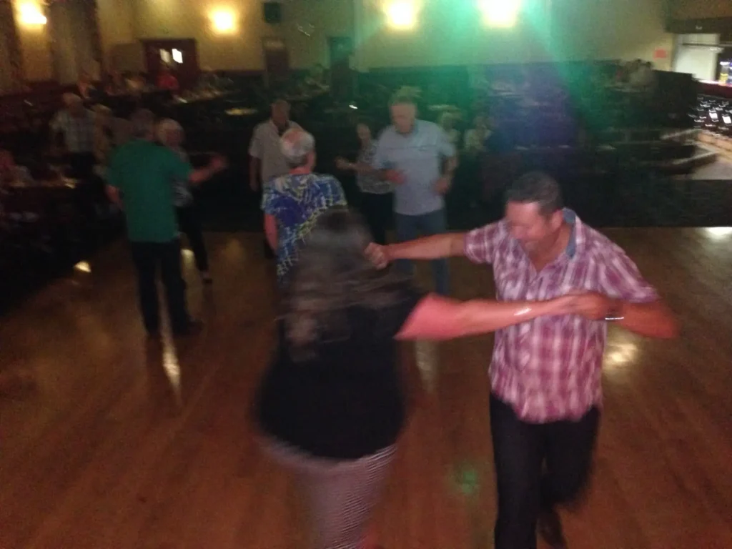 Couple dancing at a live entertainment night