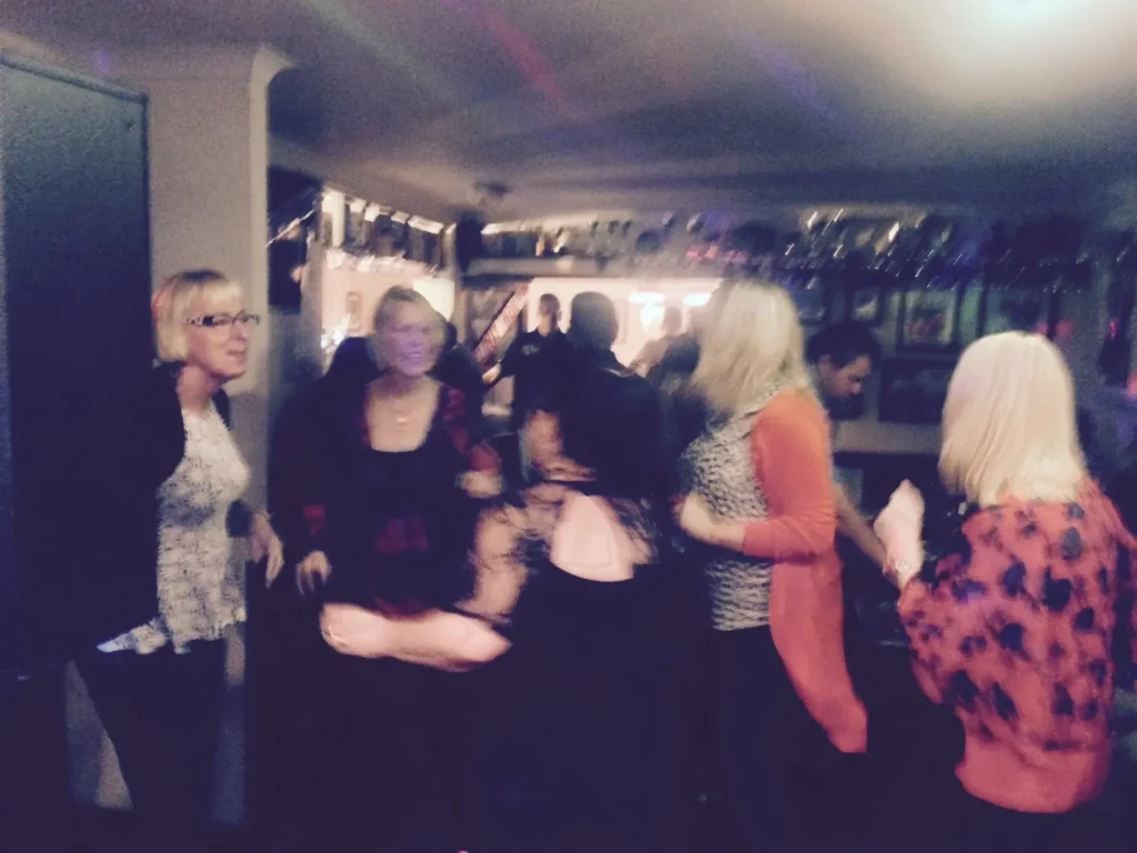 Group dancing during a live show